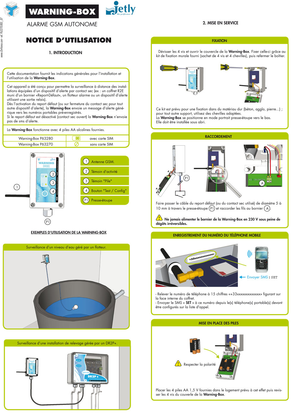 Notice d'utilisation de la Warning-Box