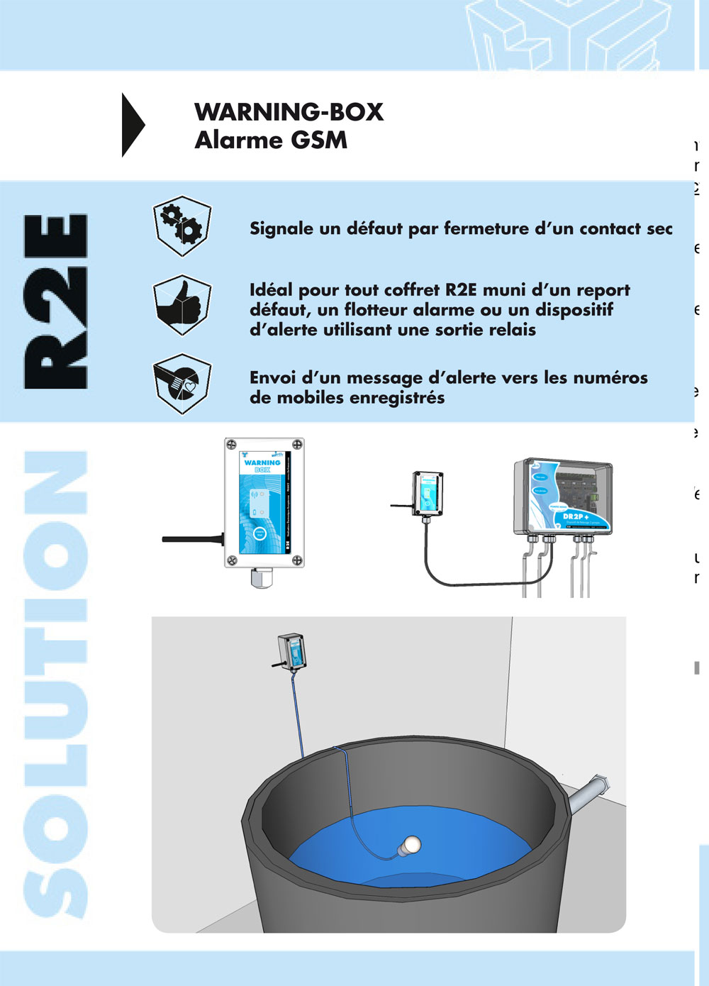 Fiche commerciale de la Warning-Box